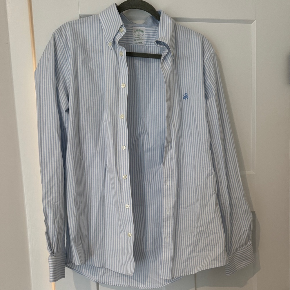 Brooks Brothers Light Blue Striped Button Down Shirt